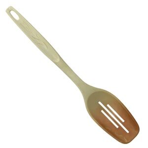 Vintage Foley Wheat Stalk Slotted Spoon Nylon Cream 11.5in